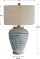 Uttermost® Pelia Light Aqua Table Lamp-2