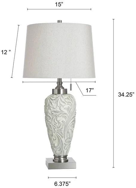 Stylecraft Hacot Silver Table Lamp-2