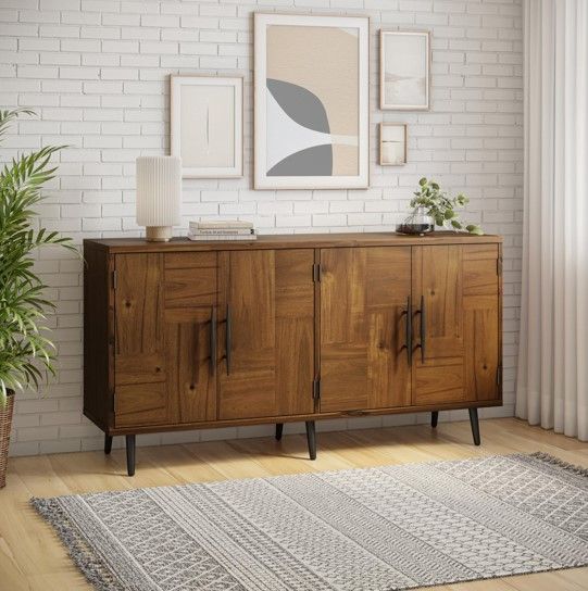 Jofran Inc. Colhane Cedar 4-Door Accent Cabinet-1