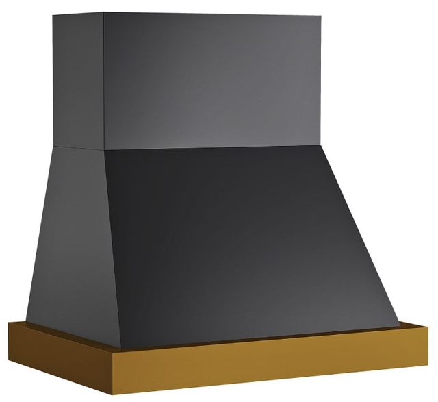 Kucht Professional 30" Titanium Stainless Steel Wall Mounted Range Hood with Gold Accents-0