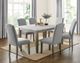 Steve Silver Co. Emily White Marble Top Dining Table with Mossy Grey Base-4