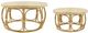 A & B Home 2-Piece Light Brown Rattan Side Table Set-0