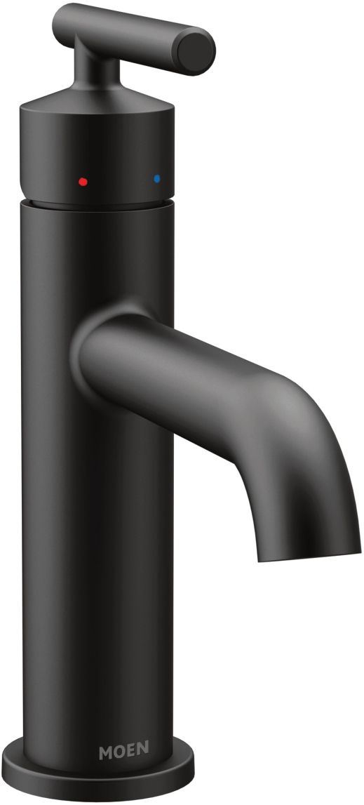 Moen® Gibson™ Matte Black One-Handle High Arc Bathroom Faucet-0