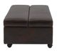 Elizabeth Ann Home Larue Espresso Sleeper Ottoman-1