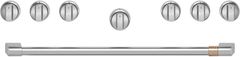Café™ 36" Brushed Stainless Pro Range Handle and Knob Kit