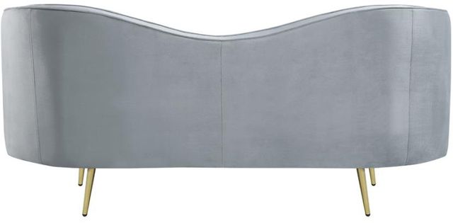 Coaster® Sophia Grey Upholstered Loveseat with Camel Back -3