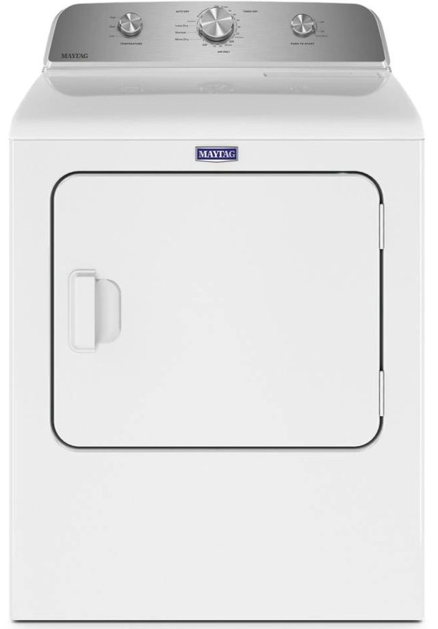 Maytag® 7 Cu. Ft. White Front Load Gas Dryer-0