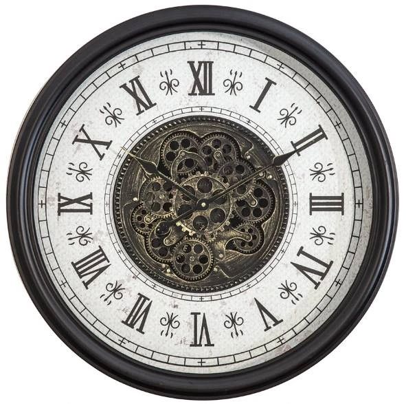 YHD Aged Bronze/White Wall Clock-0