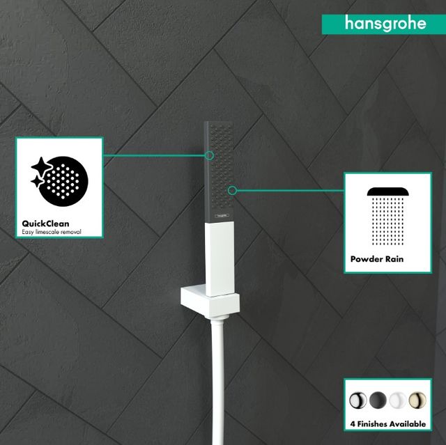 Hansgrohe Rainfinity Matte White Baton Handshower-2