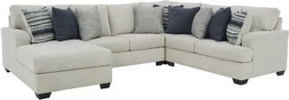Benchcraft® Lowder 4-Piece Stone Left-Arm Facing Sectional and Chaise