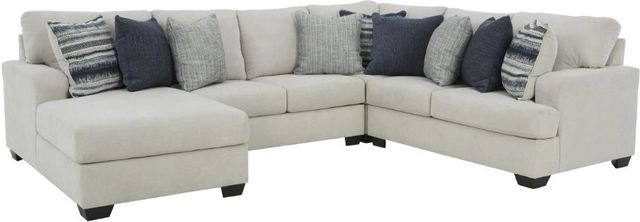 Benchcraft® Lowder 4-Piece Stone Left-Arm Facing Sectional and Chaise-0