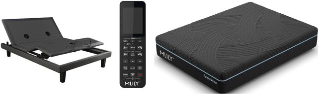 MLILY® PowerCool Sleep System 3-Piece 8" Hybrid Firm and Adjustable Base Full Mattress Set