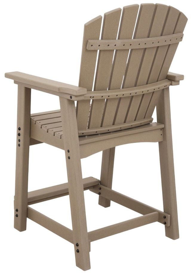 Signature Design by Ashley® Sandy Dune 2-Piece Medium Brown Aluminum/Plastic Outdoor Bar Stool-4