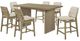 Coaster® Decker 7-Piece Cream/Natural Oak Rectangular Counter Dining Set-0
