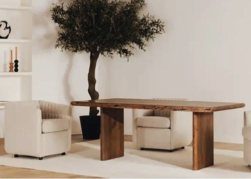 Moe's Home Collection Jane Oatmeal Dining Arm Chair-2