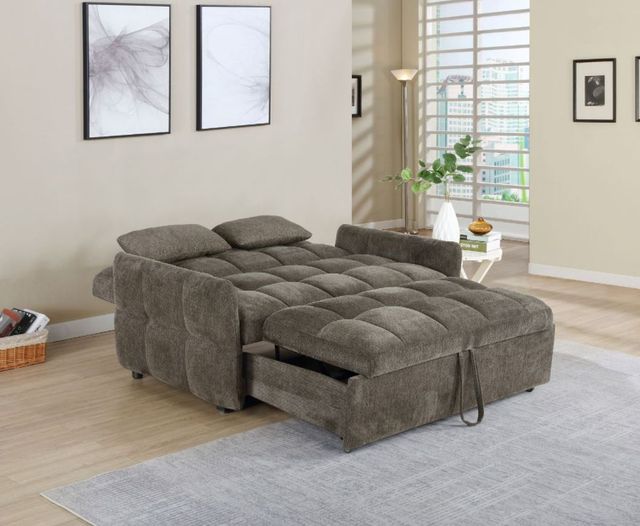 Coaster® Cotswold Brown Tufted Cushion Sleeper Sofa-3