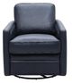 Leather Italia™ Georgetowne Turner Blue Swivel Glider Chair-0