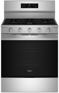 Whirlpool® 30" Fingerprint Resistant Stainless Steel Freestanding Gas Range