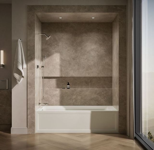 KOHLER® Archer® Biscuit 72" x 36" Alcove Bath-3