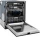Zline Autograph Edition 24" Black Stainless Steel Third Rack Top Touch Control Tall Tub Built-In Dishwasher with Champagne Bronze Handle-1