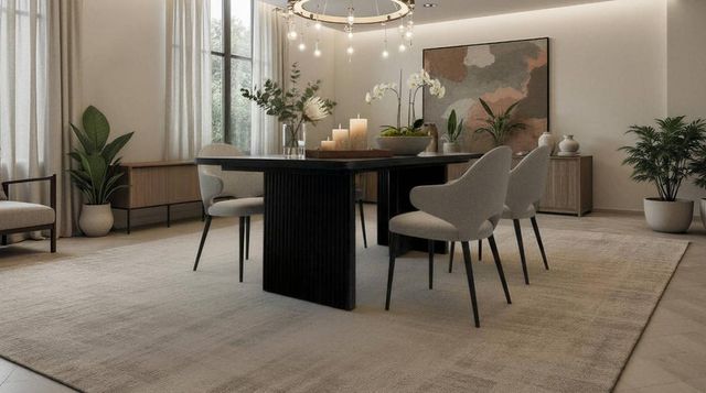 Nest Home Collections Reed Ebony Black Rectangular Dining Table-1