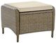 Furniture of America® Mackay 2-Piece Beige/Natural Fabric/Wooden Outdoor Ottoman Set-0