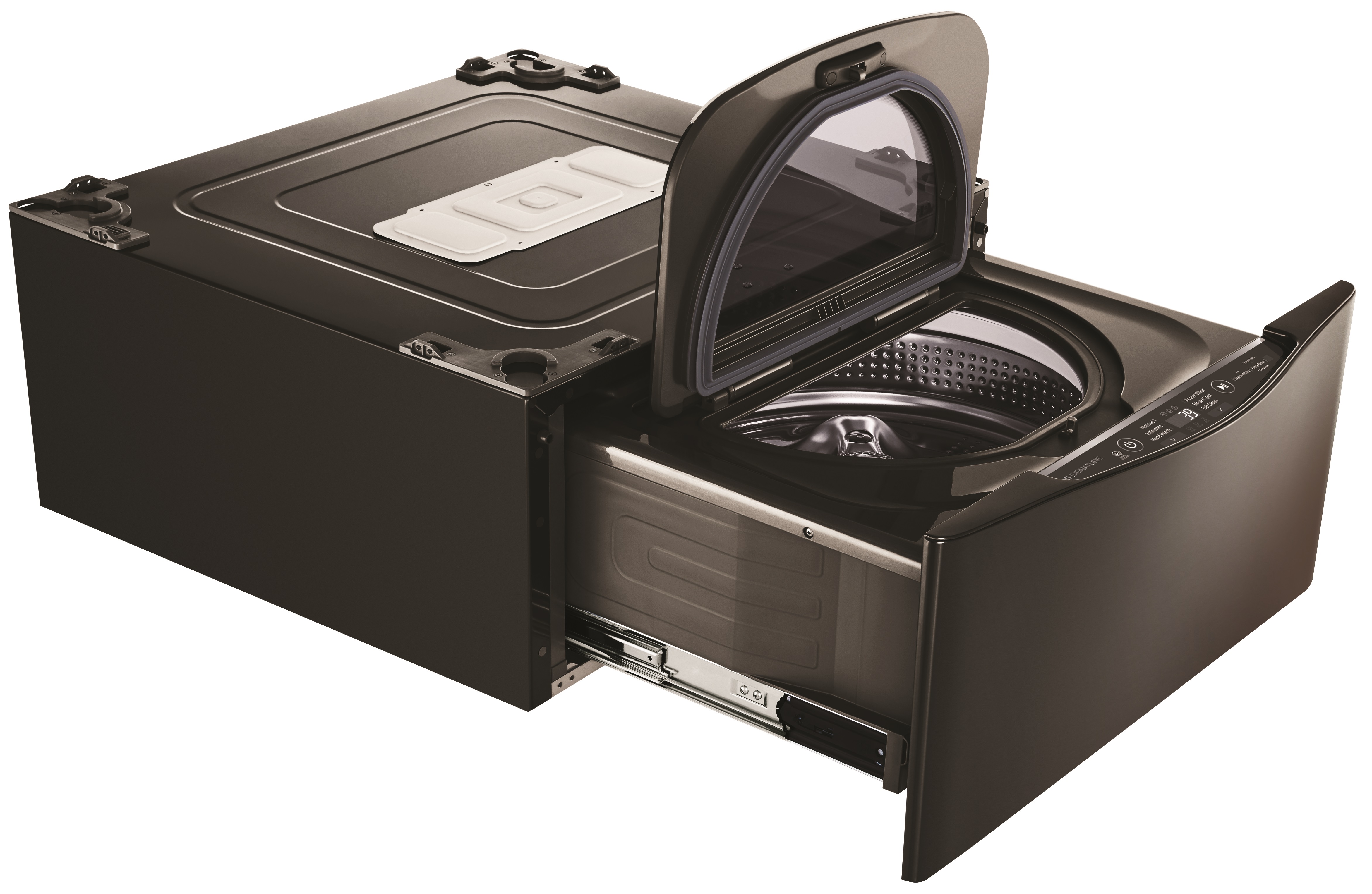 LG Signature SideKick 29" Black Stainless Steel Pedestal Washer - Thumbnail 3