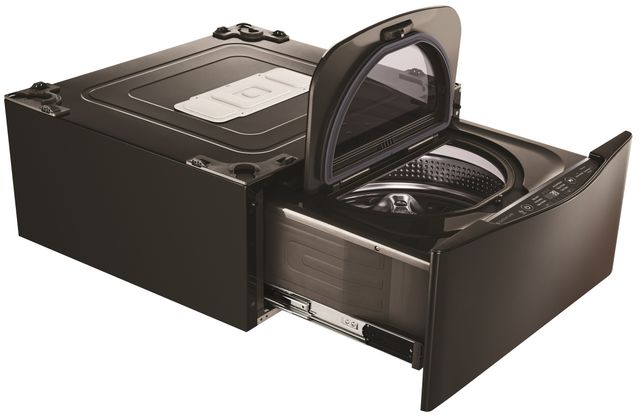 LG SIGNATURE SideKick™ 29" Black Stainless Steel Pedestal Washer-1