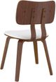 Inspire™ Zuni White/Walnut Side Chair, Faux Leather-2