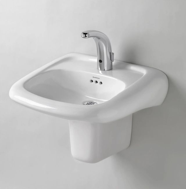 American Standard Murro® White Wall-Hung EverClean® Sink with Center Hole Only-3