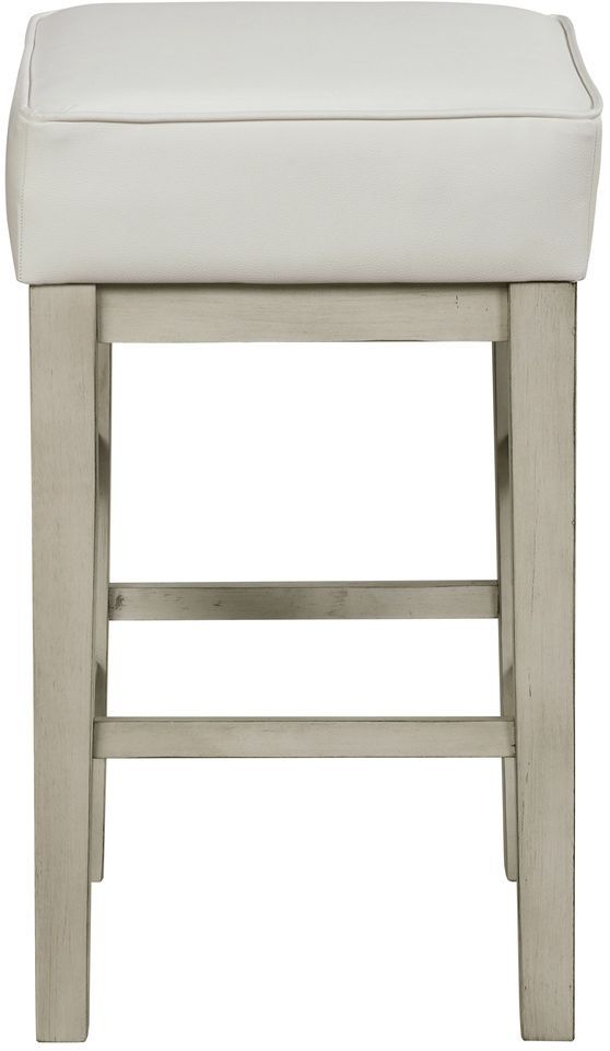 Mazin Furniture Pittsville White Counter Stool-1