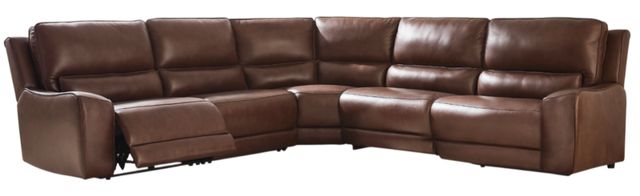 Signature Design by Ashley® Silverbrooke 5-Piece Canyon Power Reclining Sectional with Adjustable Headrest-0