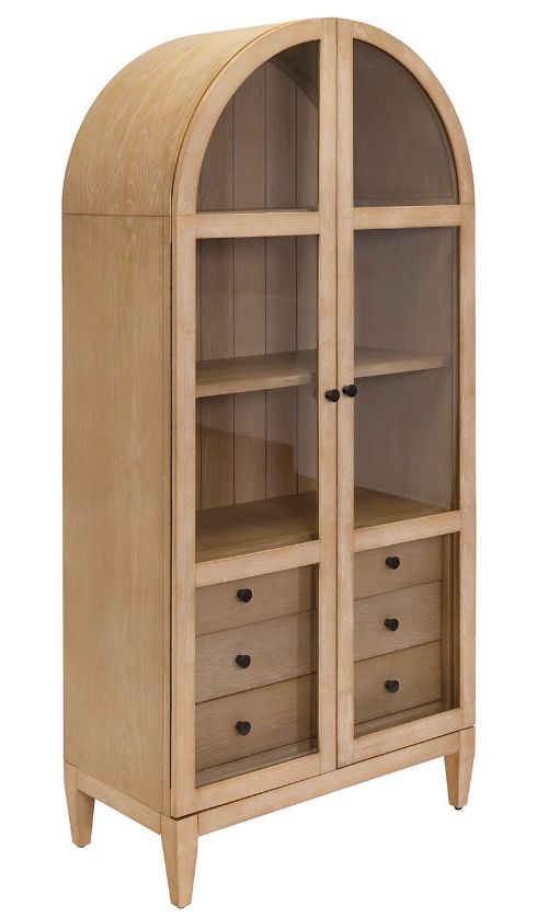 Martin Furniture Laurel Natural Arched Display Cabinet/Bookcase-0
