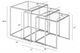 Zuo® Pasos 3-Piece Glass Top Nesting Tables with Chrome Base-3