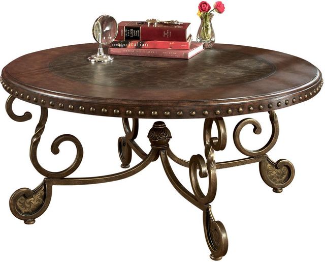 Signature Design by Ashley® Rafferty Dark Brown Round Coffee  Table-1