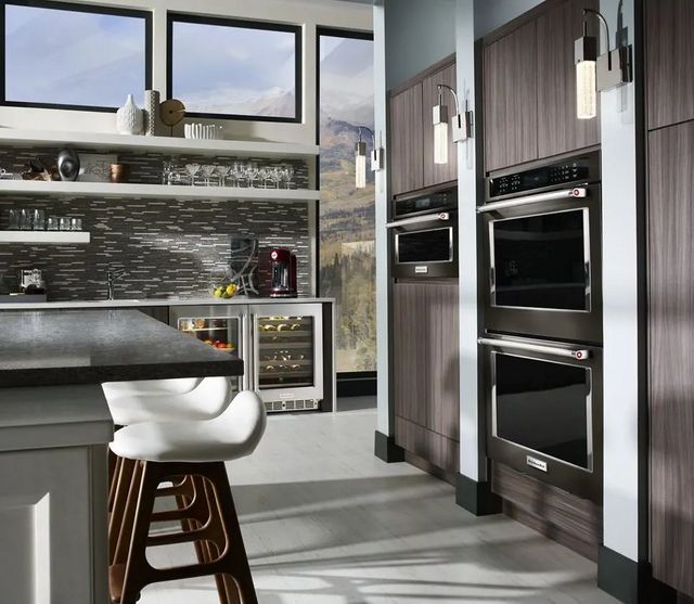 KitchenAid® 1.4 Cu. Ft. Black Stainless Steel with PrintShield™ Finish Built In Microwave-3