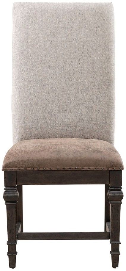 Liberty Furniture Paradise Valley Flax Tweed/Saddle Brown/Tobacco Upholstered Side Chair-2