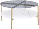 Coaster® Jonelle 3-Piece Tempered Glass Top Occasional Table with Gold Base and White Accent Set-2