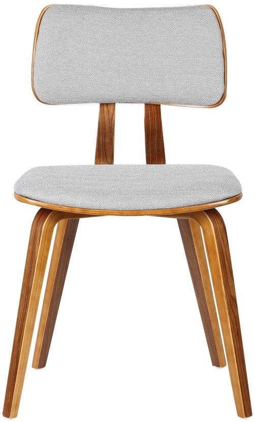 Armen Living Jaguar 6-Piece Gray/Walnut Dining Chair Set-2