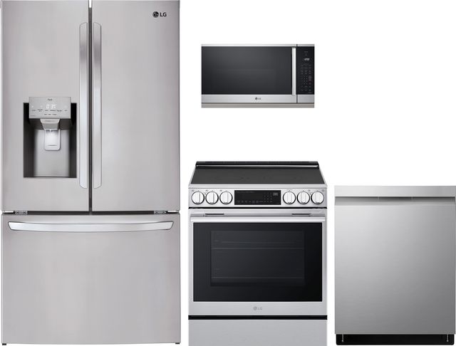 LG 4 Piece PrintProof™ Stainless Steel Electric Kitchen Package-0