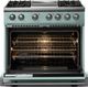 Viking® 5 Series 36" Splash Pro Style Dual Fuel (LP) Range with Polished Chrome Trim-1
