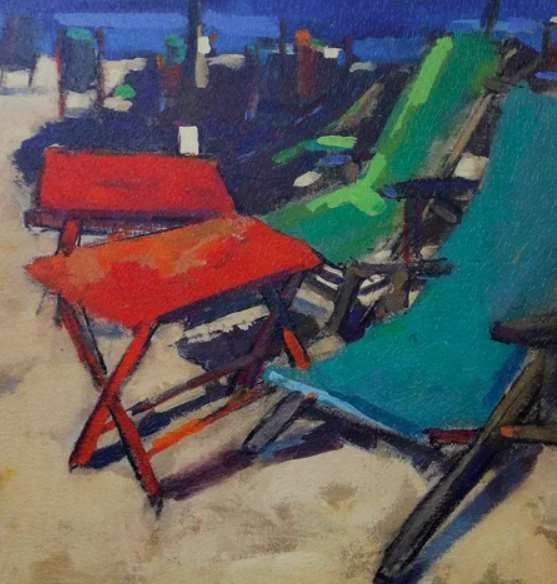 Stylecraft Playa Beige/Blue/Blue-Green/Light Blue/Red Wall Art -2