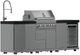 FORNO® Bulnes Series Alta Qualita Black and Stainless Steel Outdoor Kitchen Kits-2