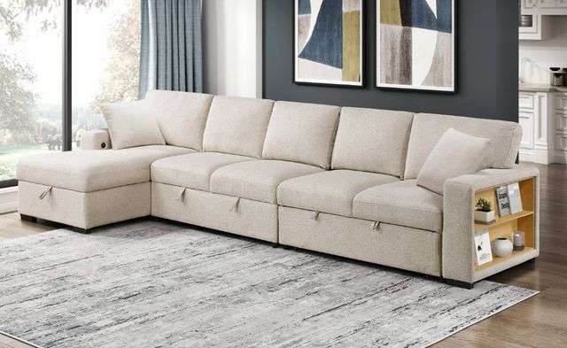 Homelegance® Pompano 3-Piece Beige Left-Arm Facing Sectional with Chaise-1