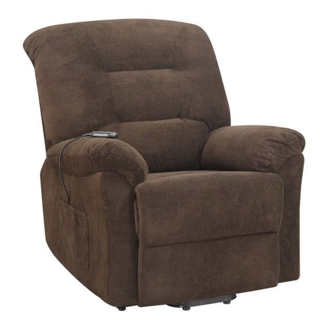 Coaster® Chocolate Upholstered Power Lift Recliner-2