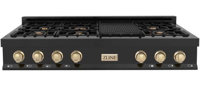 ZLINE Autograph Edition 48" Black Stainless Steel Gas Rangetop-0