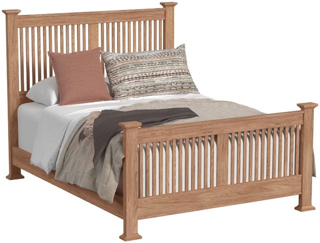 Intercon Oak Park Taupe Queen Slat Bed-0