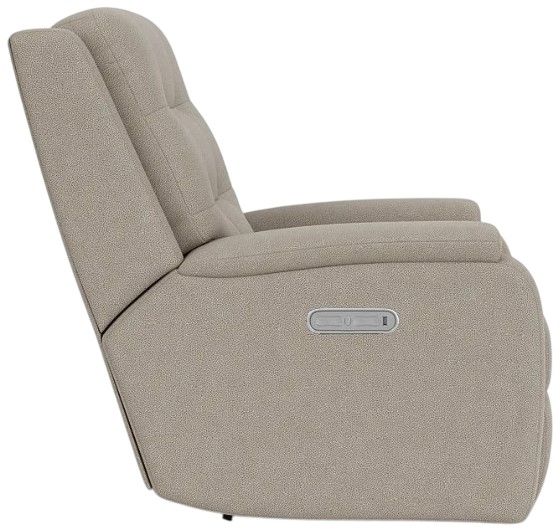 Flexsteel® Arlo Fossil Power Rocking Recliner with Power Headrest and Lumbar-2