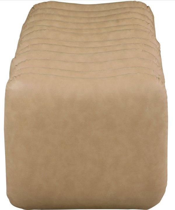 Meridian Furniture Atticus Tan Leather Upholstered Bench-2