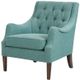 Olliix by Madison Park Teal Qwen Button Tufted Accent Chair-3